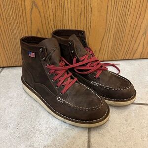 Danner Women’s Dark Brown Boots with Red Laces